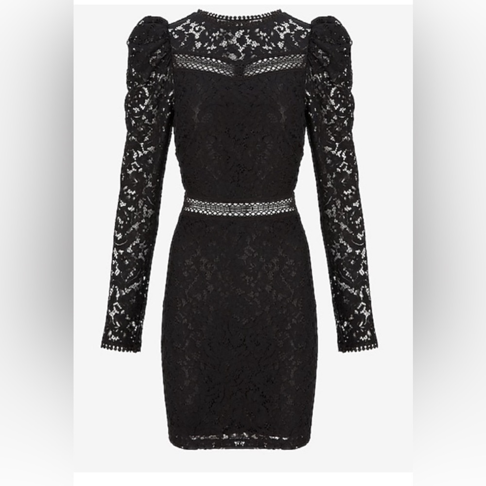 Express Lace Dress (29935765) Black Size Small NWT